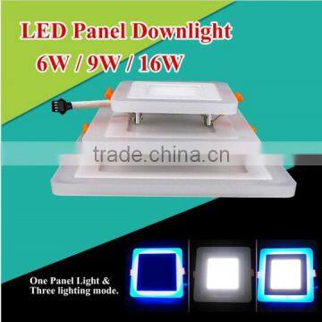 Wholesale Square Round 6w 9w 16w Led Panel Downlight with 3 three Lighting mode