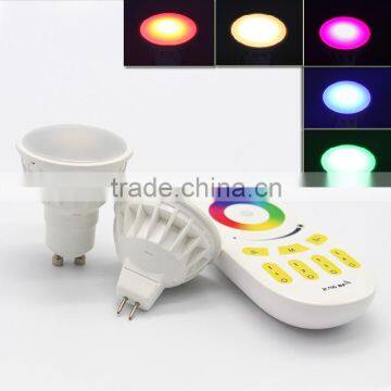 Hot sale AC110-240V 2.4G wireless WIFI GU10/MR16 rgbw led Spotlight