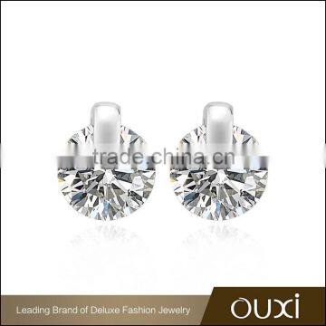 OUXI fashion new arrival AAA single diamond earring jewelry 20877-1