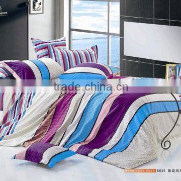 100% cotton luxury design purple and white Bedding set Duvet cover set Bed line
