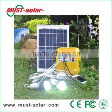 10W Solar Lighting System for Indoor and Outdoor