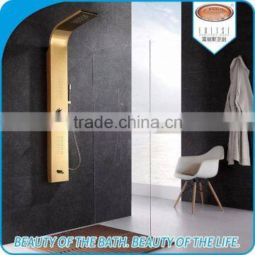 Professional Manufacture Golden Wall Mounted Brushed Shower Column