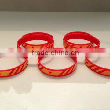 OEM Colourful printing silcone rubber wristband