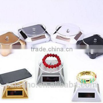 Solar Powered Jewelry Phone Watch Rotating Display Stand Turn Table Plate