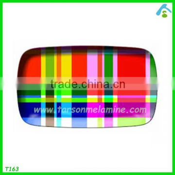 2016 fashional custom logo 100% melamine tray