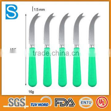 Plastic handle cheese knife blade