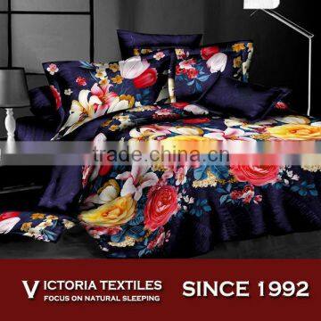 floral bed in bag microfiber home textiles set NEW