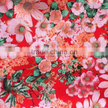 New Arrival 100% polyester flower design printed chiffon fabric