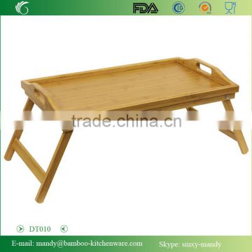 DT010 Bamboo Breakfast Desk with foldable legs, Breakfast Tray