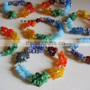 7 CHAKRA GLASS CHIPS BRACELETS