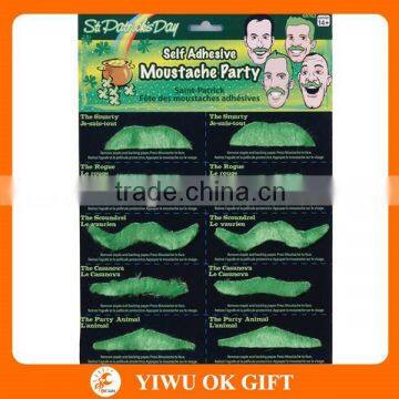 Green plush fake mustache beard, beard mustache, wholesale mustache