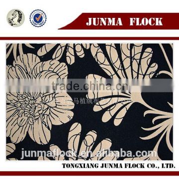 Classics Flower patter flock on flock Manufacturer China Textile Junma Sofa fabric