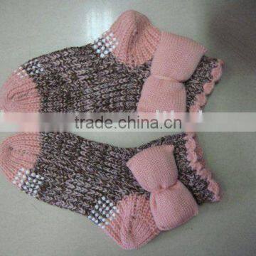 home socks with bowknot