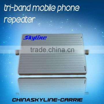 Hot sale!! tri band cell phone mobile signal repeater/booster/amplifier gsm mobile phone signal booster