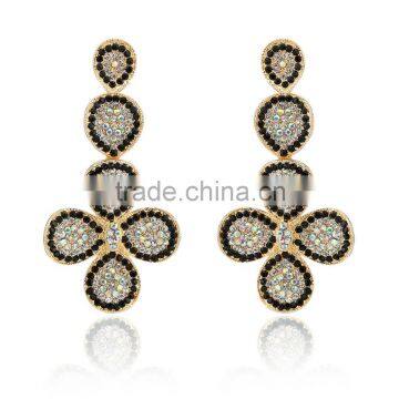 2016 Rellecona multicolor cubic zircon charm earring 18k yellow gold plated jewelry to India snapdeal flipkart