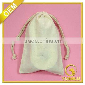 custom logo printed drawstring canvas bag packing cotton bag