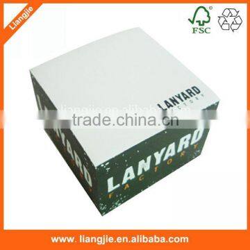 Side-advertisement Printed Note Cube,memo Block With Wooden Pallet