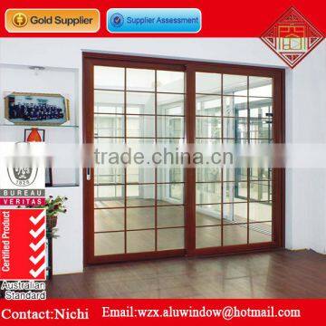 Beautiful aluminum exterior accordion doors with grills