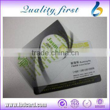 Hot Sell Blank PVC Business Cards / NFC Transparent Cards