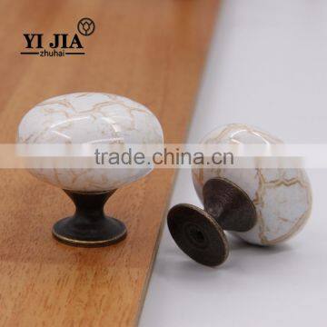 India Bronze Furniture Drawer Round Ceramic Knob