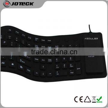 Cheap and Flexible Silicone Rubber Computer Keyboard With Number Key Part---JK109 photo-3
