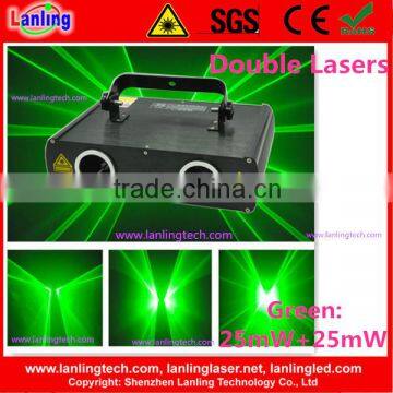 Two head disco green laser