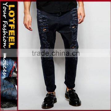 rugged jeans men Distressed denim man jeans cheap denim jeans(LOTA007)