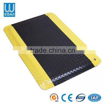 Black yellow rubber esd floor mat