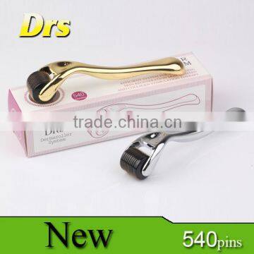 540 Microneedle 1.0 mm Derma Roller Dermaroller Micro Needle Therapy Skin Golden Handle