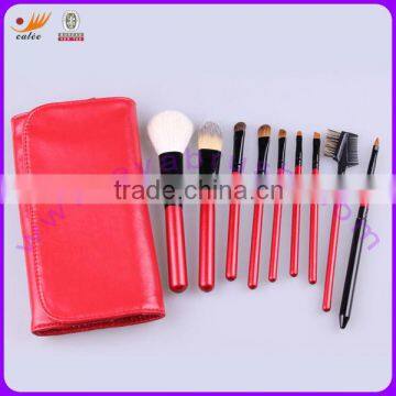 9 Piece Wholesale Make Up Brush Kits With Wooden Handle