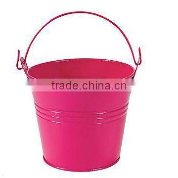 Colored Buckets Decorative Tin Indoor Mini Galvanized Containers Flowers Holder