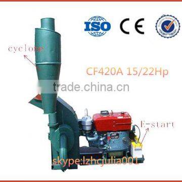 New condition diedeil engine powered hammer mill price,hammer mill crusher, 15hp feed hammer mill with cyclone