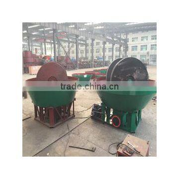 Gold ore wet edge pan mill, low price gold processing line made in China