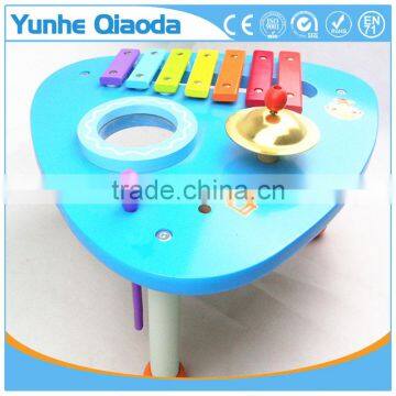 Wooden Musical Percussion Instruments Blue Triangle Table Xylophone Drum Symbol Noisy /educational Wooden Toy/ photo-5