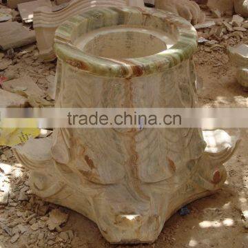 Pakistan Supplier ONYX COLUMNS AND PILLARS CARVING TOPS photo-2