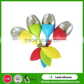 Hot Sale New Design Leaf Shaped Silicone Tea Infuser, Silicone Infusion Tea Bag