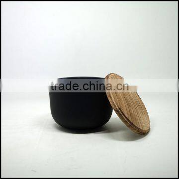 20oz Large Sprayed Colored Candle Jars Matte Black Glass Candle Holder photo-3