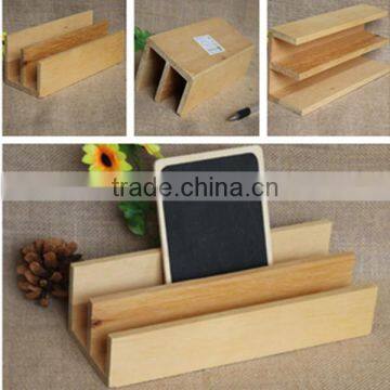 Wholesale custom 2 slot wooden mobile phone rack