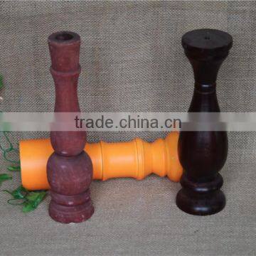 Colorful Decorative Tall Wooden Candle Holders for Weddings photo-6
