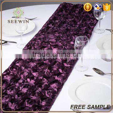 Satin Rosette Table Runner Wedding Decoration photo-6