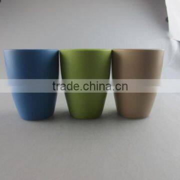 Cheap stocked colorful round ceramic cup without handle