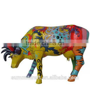 Garden fiberglass horse resin life size cow statue