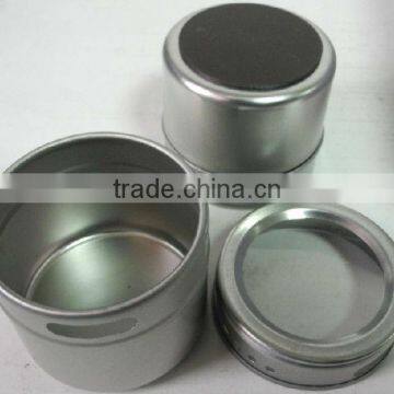 Wholesale 9 Pcs Magnetic Spice Tin Jar Set With Metal Tray and pp Lid photo-2
