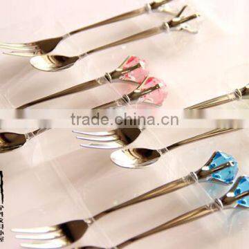 Crystal Handle Stainless Steel Spoon Cutlery Set photo-5