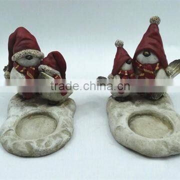 Custom Christmas Ornament Resin Bird Candle Holder photo-2