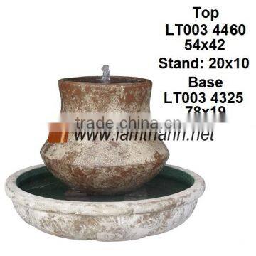 Ancient Rust Decorative Ceramic Water Fountain Vase