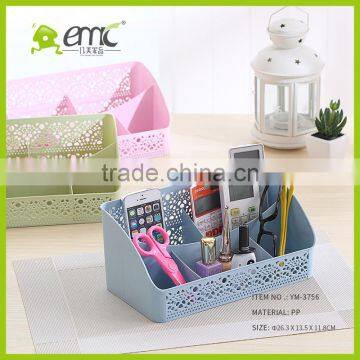 Emc Desktop Household Makeup Storage Plastic Box With Dividers photo-2