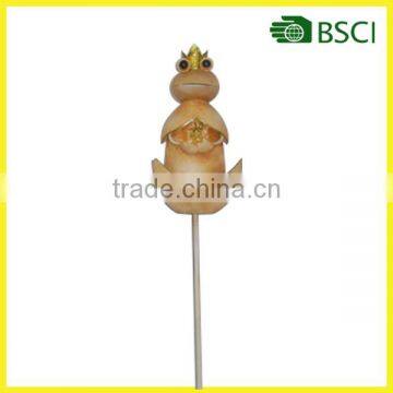 YS15006 cheap metal stick with metal doll for garden decoration