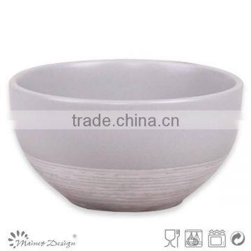 Round Shape Ceramic Rice Bowl With Silk Screen Antique Brush photo-5