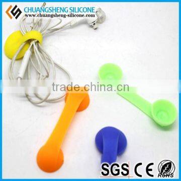 Magic double sides round shape vacuum silicone sucker for phone accessories